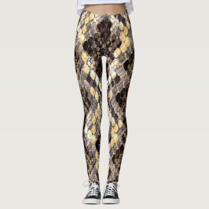 Leggings Aquarelle de peau sauvage Motif sans couture