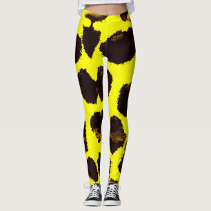 Leggings Aquarelle de Poster de animal Abstrait Leopard