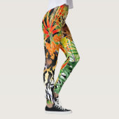 Leggings Aquarelle de tigre tropical Motif de jungle (Droite)
