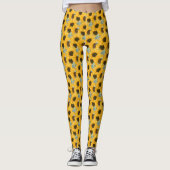 Leggings Aquarelle de tournesol Floral (Devant)