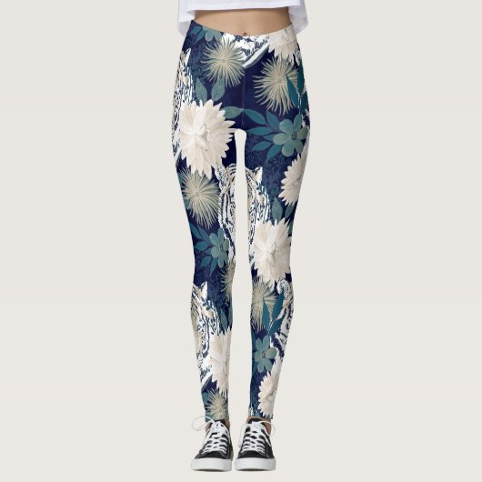 Leggings Aquarelle des animaux de tigres à la mode, couleur (Devant)