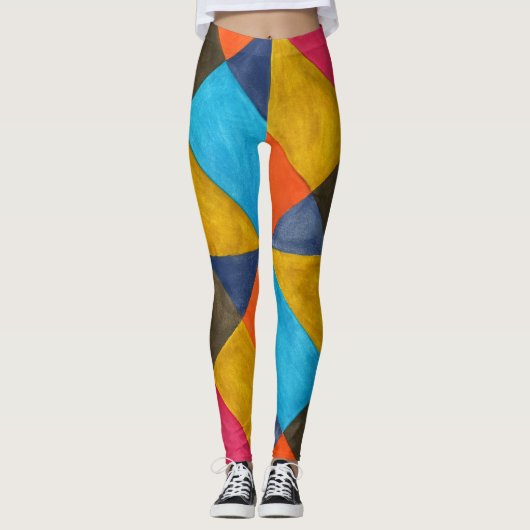 Leggings Aquarelle design créatif abstrait. (Devant)