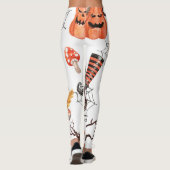 Leggings Aquarelle d'Halloween : Haunted House Motif. (Dos)
