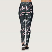 Leggings Aquarelle douce Elégante de la marine rose Design (Dos)