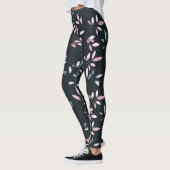 Leggings Aquarelle douce Elégante de la marine rose Design (Gauche)