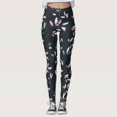 Leggings Aquarelle douce Elégante de la marine rose Design (Devant)