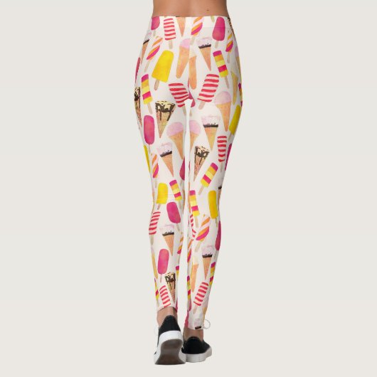 Leggings Aquarelle douce été crème glacée (Dos)