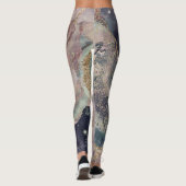 Leggings Aquarelle douce rose pourpre Galaxie cosmique (Dos)