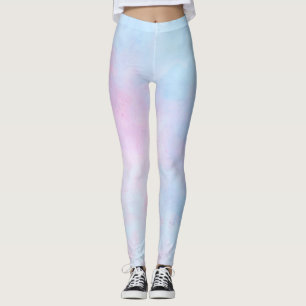 Leggings Aquarelle Dreamy Rose bleu turquoise