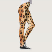 Leggings Aquarelle Empreinte de léopard : Texture de fourru (Droite)