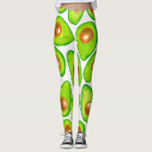 Leggings Aquarelle en tranches d'Avocado (Devant)