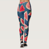 Leggings Aquarelle été Watermelon Slices Patten (Dos)