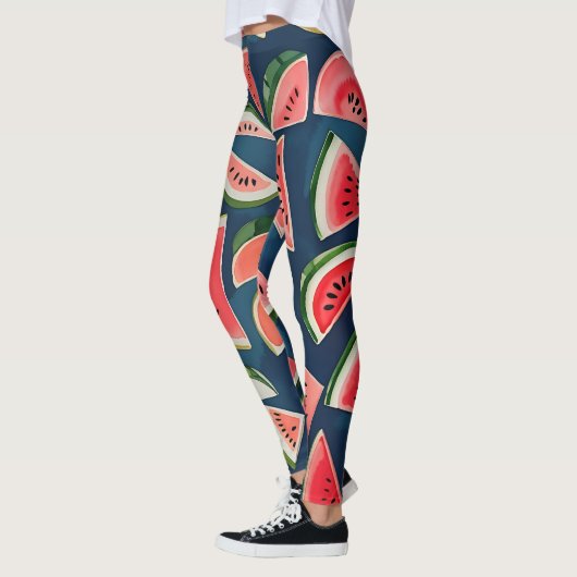 Leggings Aquarelle été Watermelon Slices Patten (Gauche)