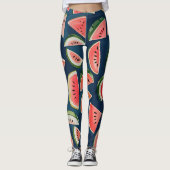 Leggings Aquarelle été Watermelon Slices Patten (Devant)
