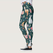 Leggings Aquarelle Fairy Forest Motif pour enfants (Gauche)