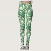 Leggings Aquarelle Feuille tropicale (Devant)
