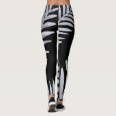 Leggings aquarelle Feuilles d'Argent (Dos)