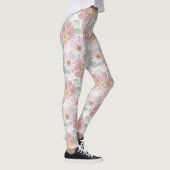 Leggings Aquarelle fleurs délicates. (Droite)