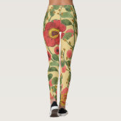 Leggings Aquarelle florale rétro : Élégance intemporelle (Dos)