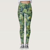 Leggings Aquarelle forestière sans fin (Devant)