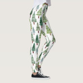 Leggings  Aquarelle Forêt d'hiver de pins rustiques   (Droite)