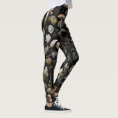Leggings Aquarelle Forêt Verdure Champignons Automne (Droite)