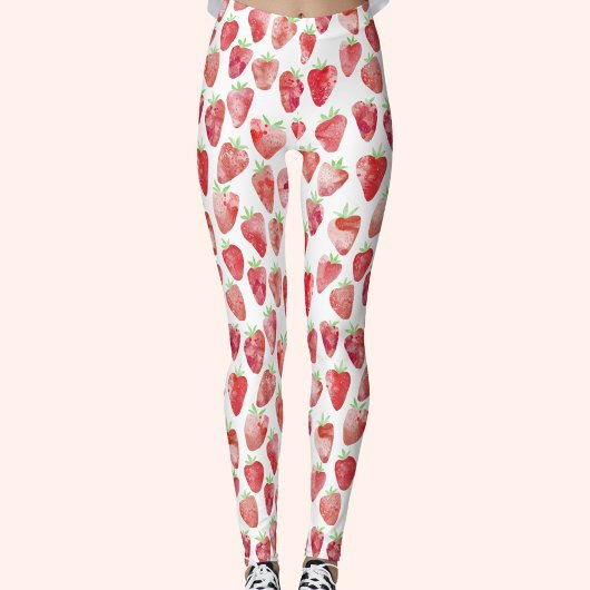 Leggings Aquarelle fraise