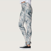 Leggings Aquarelle Fun Elephant Famille Mignonne Animal Art (Gauche)