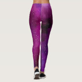 Leggings Aquarelle Galaxies rose violet (Dos)