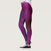 Leggings Aquarelle Galaxies rose violet (Gauche)