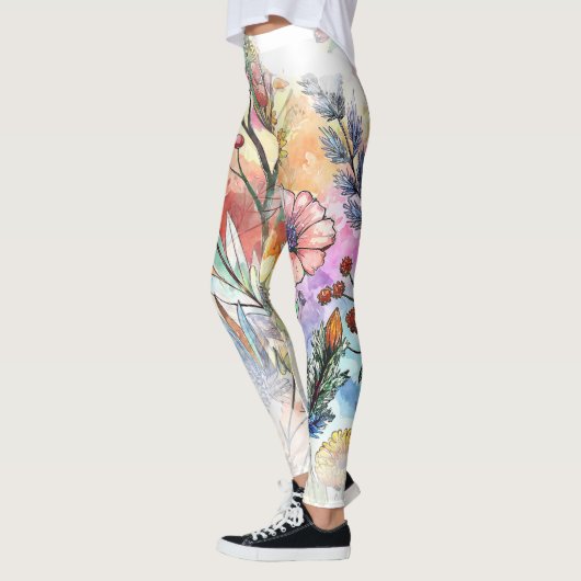 Leggings Aquarelle Herbes (Gauche)