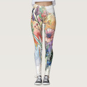 Leggings Aquarelle Herbes (Devant)