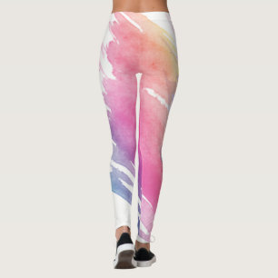 Leggings Aquarelle Huile Peinture Arc-en-ciel couleurs toil