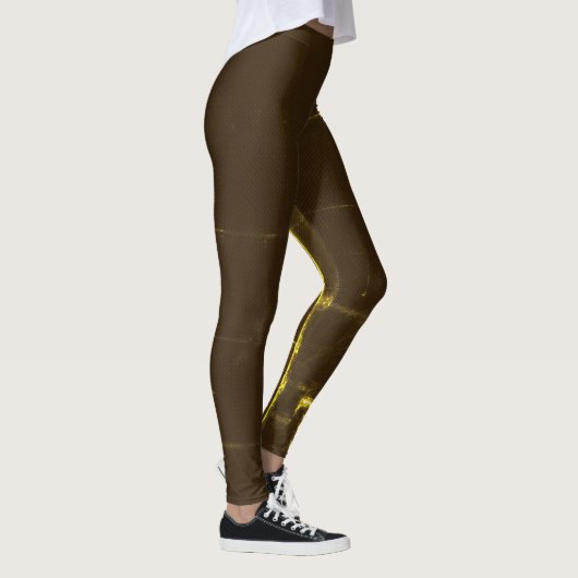 Leggings Aquarelle jaune sur Brown (Droite)