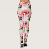 Leggings Aquarelle Ladybugs sur Fleurs (Dos)