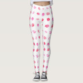 Leggings Aquarelle Lèvres Roses. Chic motif, Design tendanc (Devant)