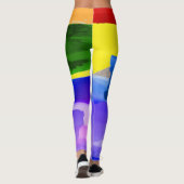 Leggings Aquarelle LGBT Pride Aquarelle Pinceau Arc-en-ciel (Dos)