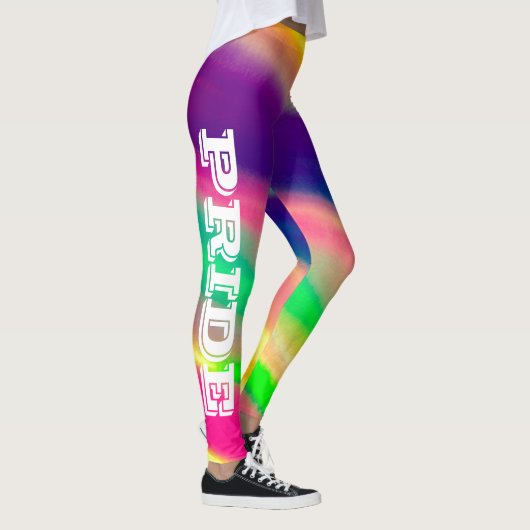 Leggings Aquarelle LGBT Pride Arc-en-ciel (Droite)