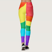 Leggings Aquarelle LGBT Pride drapeau arc-en-ciel (Dos)