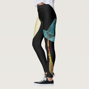 Leggings Aquarelle Lune avec salle de sorcière et pattes Ca