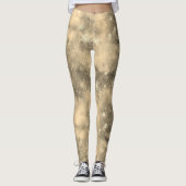 Leggings Aquarelle magique moderne or hiver Motif neige (Devant)