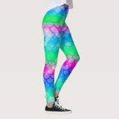Leggings Aquarelle mermaid design Tout-sur-impression Leggi (Droite)