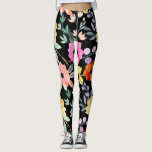 Leggings Aquarelle moderne Florale FleurS botanique<br><div class="desc">Aquarelle moderne Florale Fleurs botaniques</div>