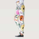 Leggings Aquarelle moderne Florale FleurS botanique (Gauche)
