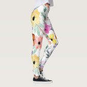 Leggings Aquarelle moderne Florale FleurS botanique (Droite)