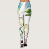 Leggings Aquarelle Monogram Modern Rose Chercher Blossom (Dos)