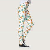Leggings Aquarelle Motif d'ananas en blanc (Droite)