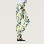Leggings Aquarelle Motif de noix de coco tropicale (Droite)