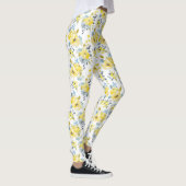 Leggings Aquarelle Motif Floral Jaune (Droite)