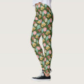 Leggings Aquarelle Ornements Noël Rouge Vert Jaune (Gauche)